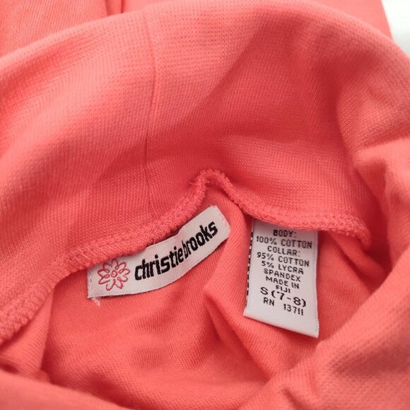 2 Christie Brooks Girls 7-8 Cotton Turtlenecks Purple and Pink NWT - Picture 10 of 11